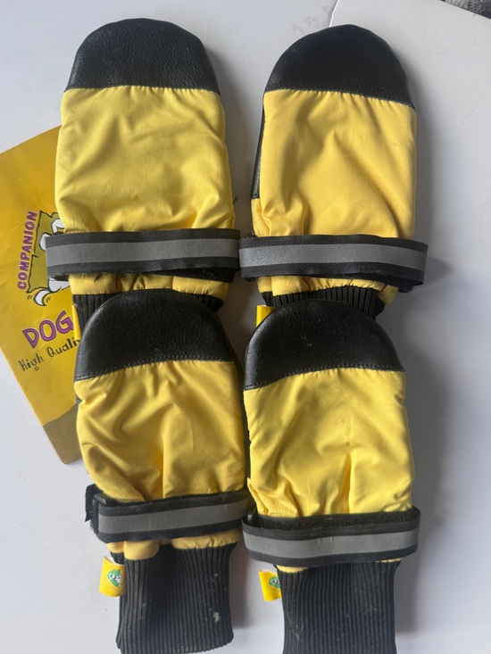 Companion Gear Other - All Terrain Waterproof Reflective Dog Booties • Set of Four (4) • Yellow • LARGE